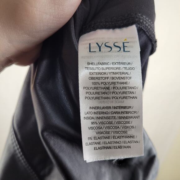 Lysse black faux leather pants women's size 1X - Picture 6 of 8